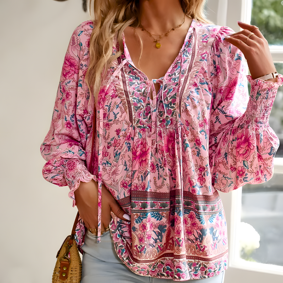 Calliopen | Dame Blomster Bluse | Elegant