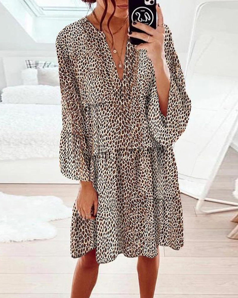 Ruby | Leopard knielang damekjole