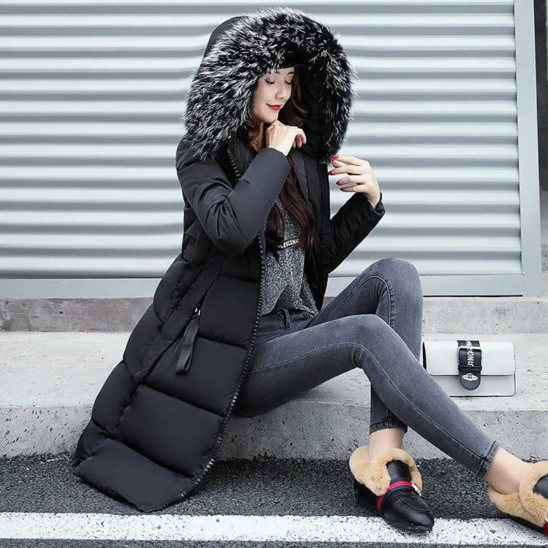 Damen Lange Vinter Parka Jakke | Hette