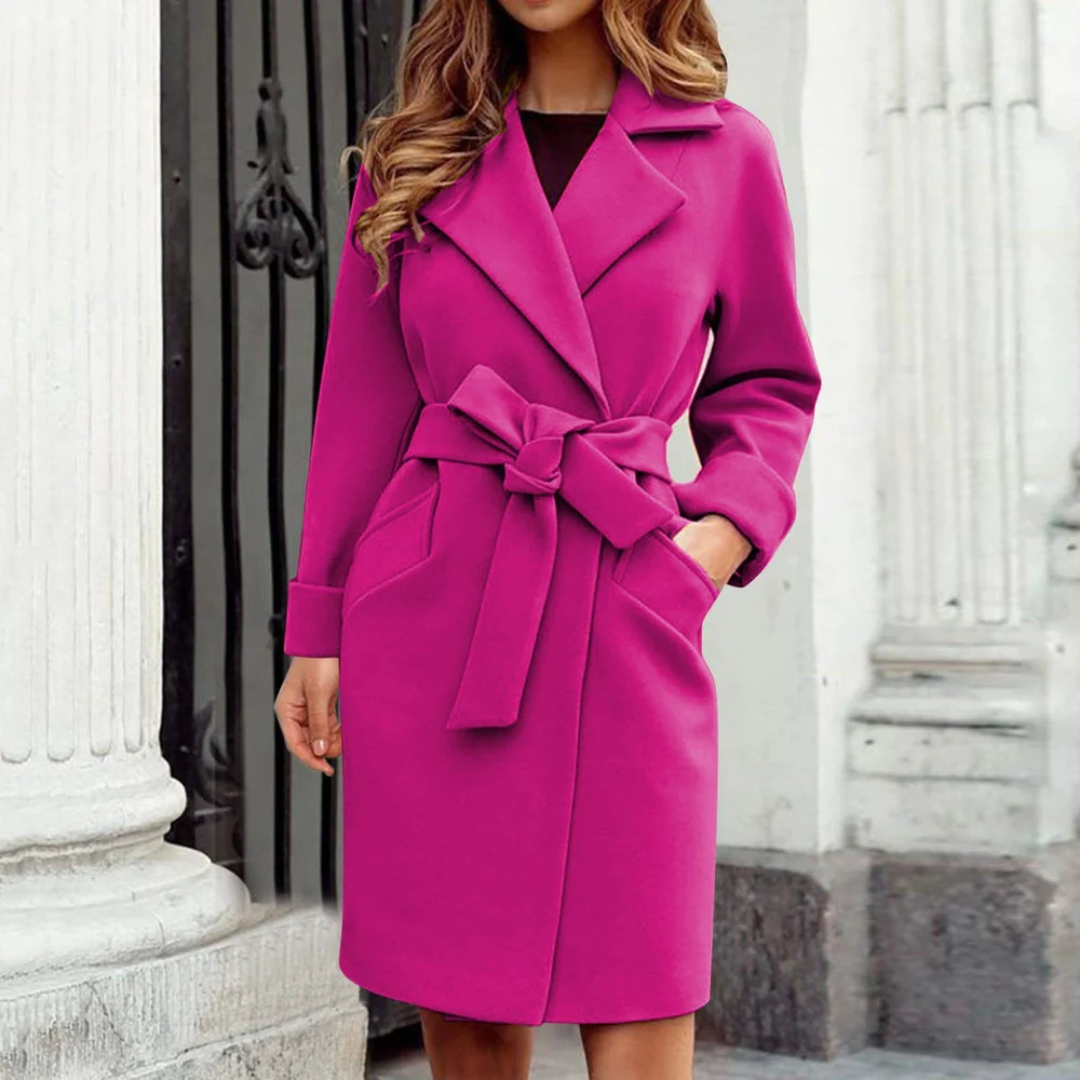 Karena | Dame Vinter Lang Trench Kåpe | Varme