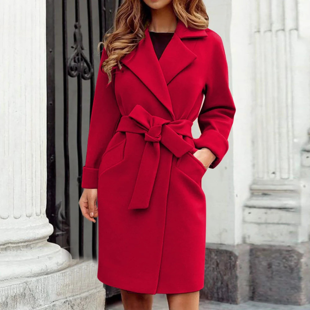 Karena | Dame Vinter Lang Trench Kåpe | Varme