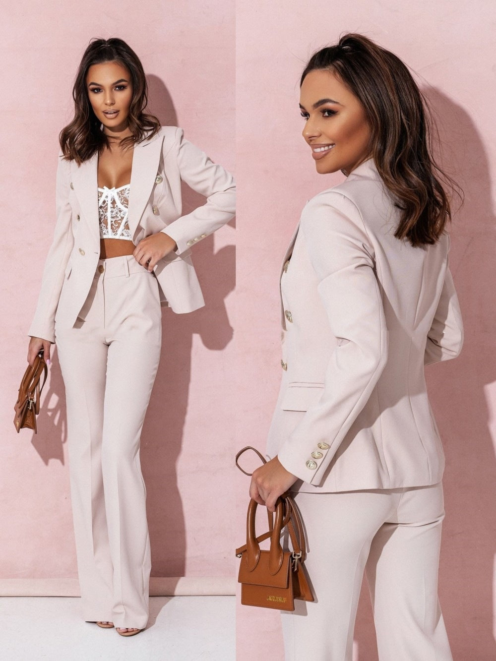 Elisea | Dame Elegant Blazer Sett | Sommer