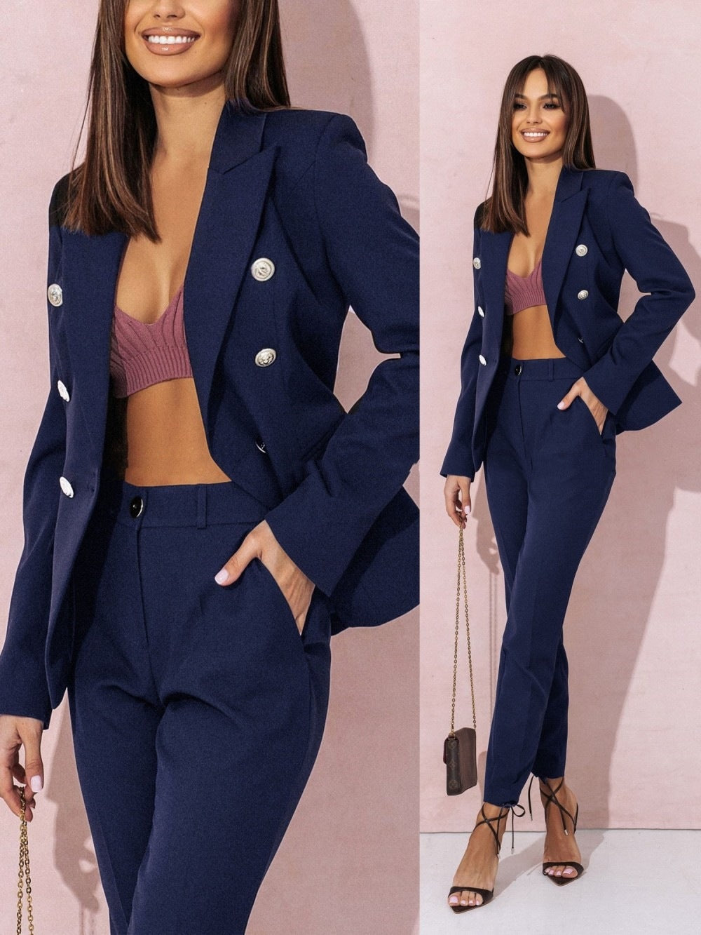 Elisea | Dame Elegant Blazer Sett | Sommer