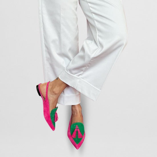 Frendessa™ | Ballerina med Frynser og Dekorativt Rem
