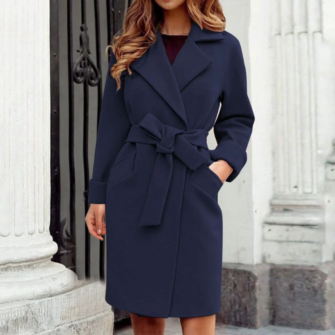 Karena | Dame Vinter Lang Trench Kåpe | Varme