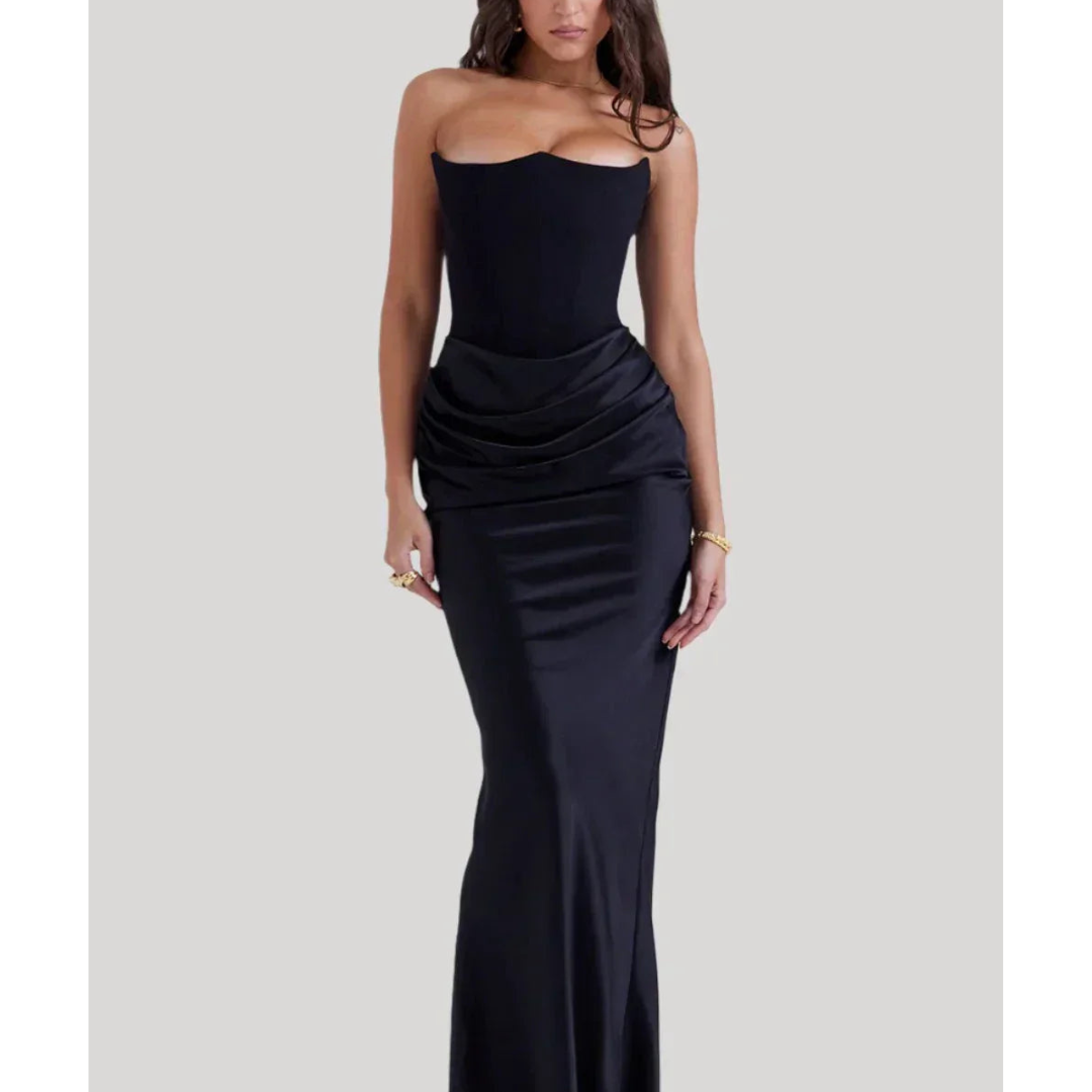 Damen Bandeau Elegant Kjole | Maxi