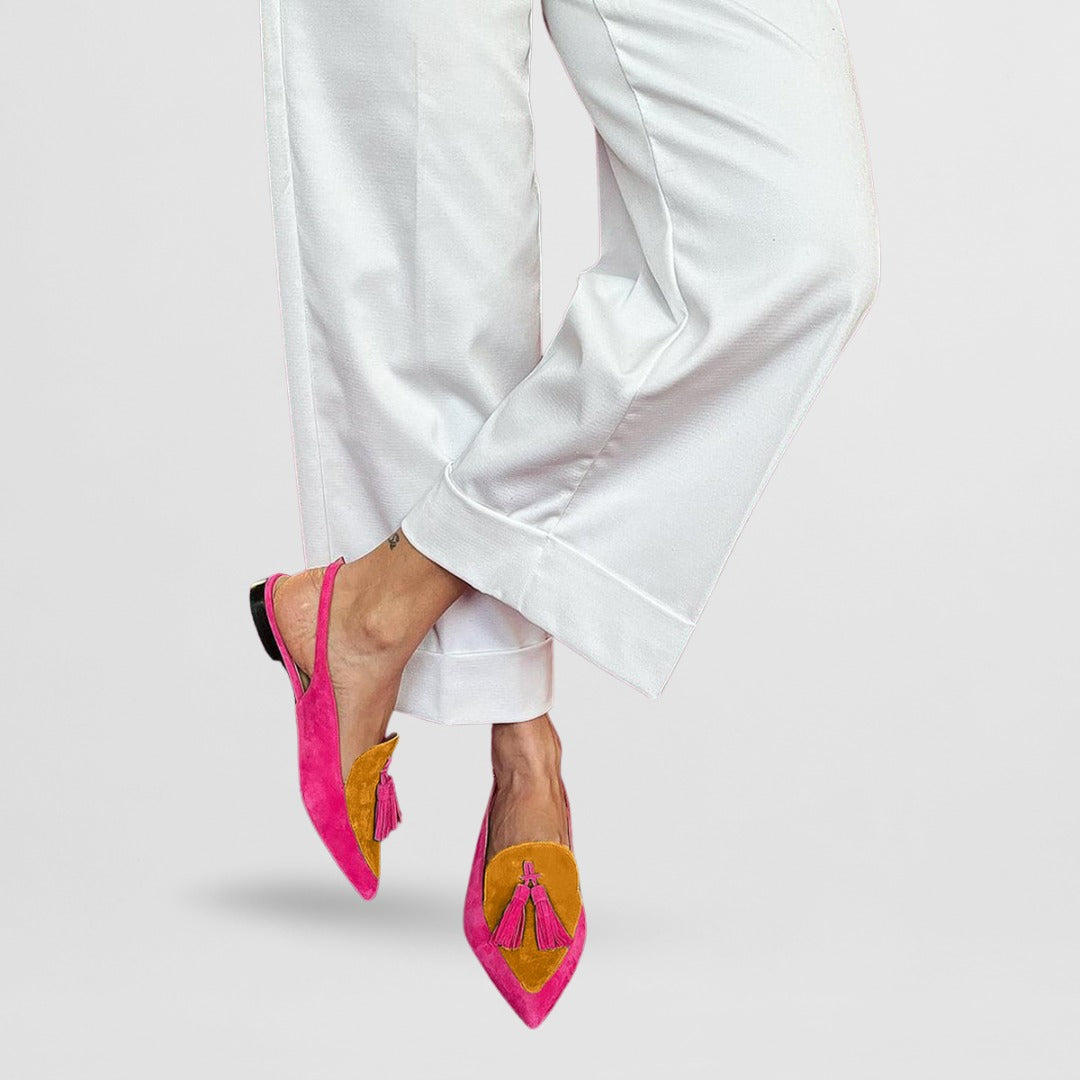 Frendessa™ | Ballerina med Frynser og Dekorativt Rem