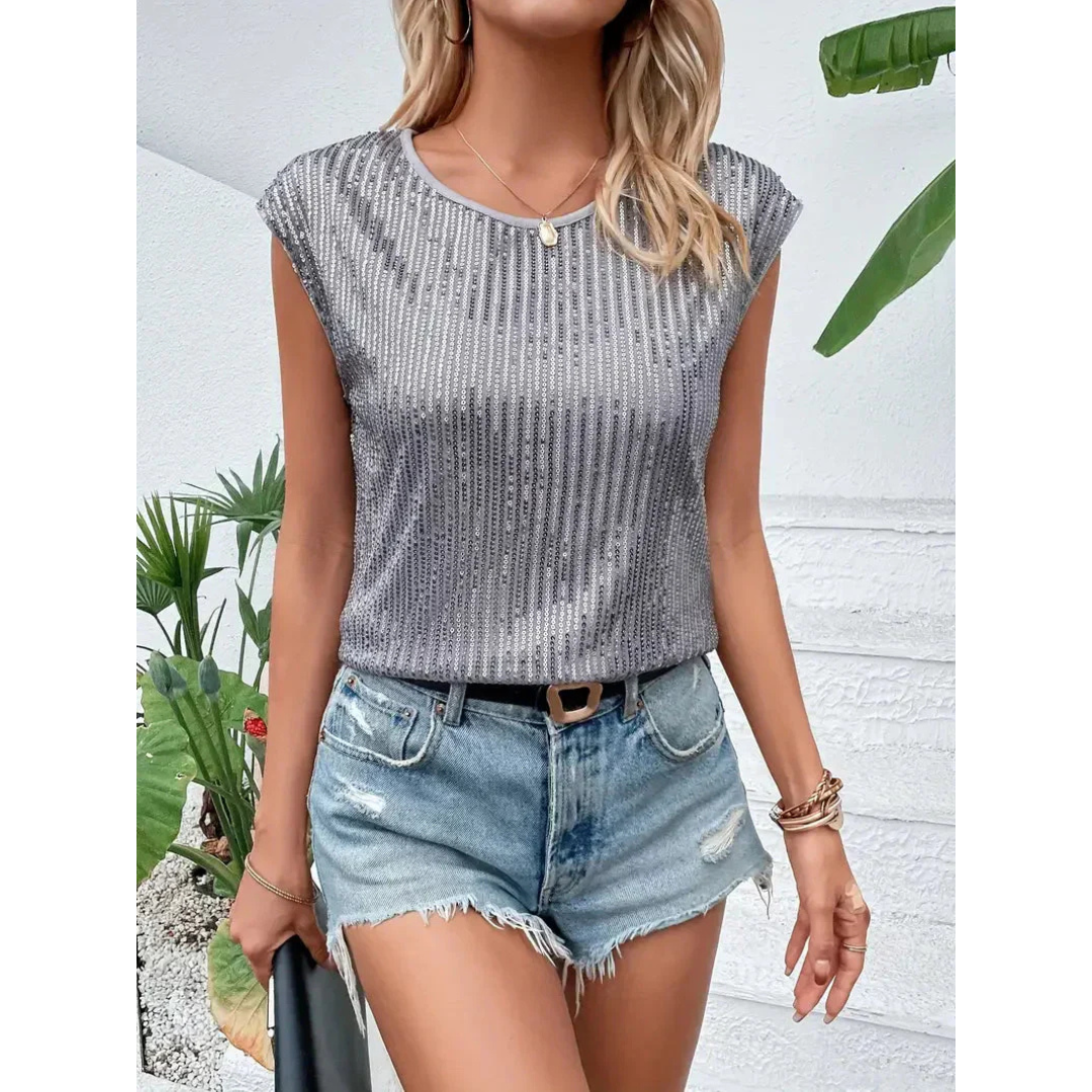 Damen Elegant Paljett Overdel | Stilig
