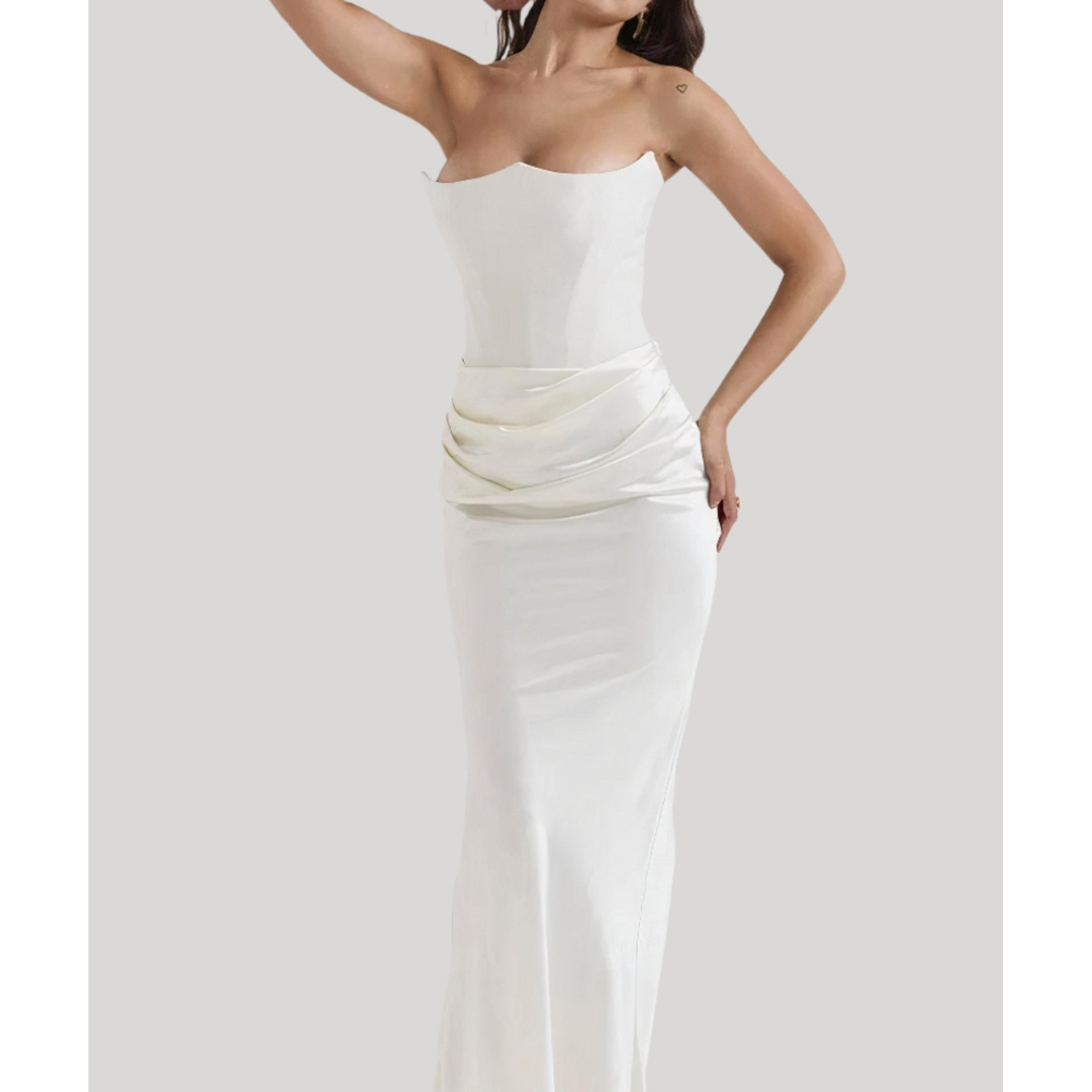 Damen Bandeau Elegant Kjole | Maxi