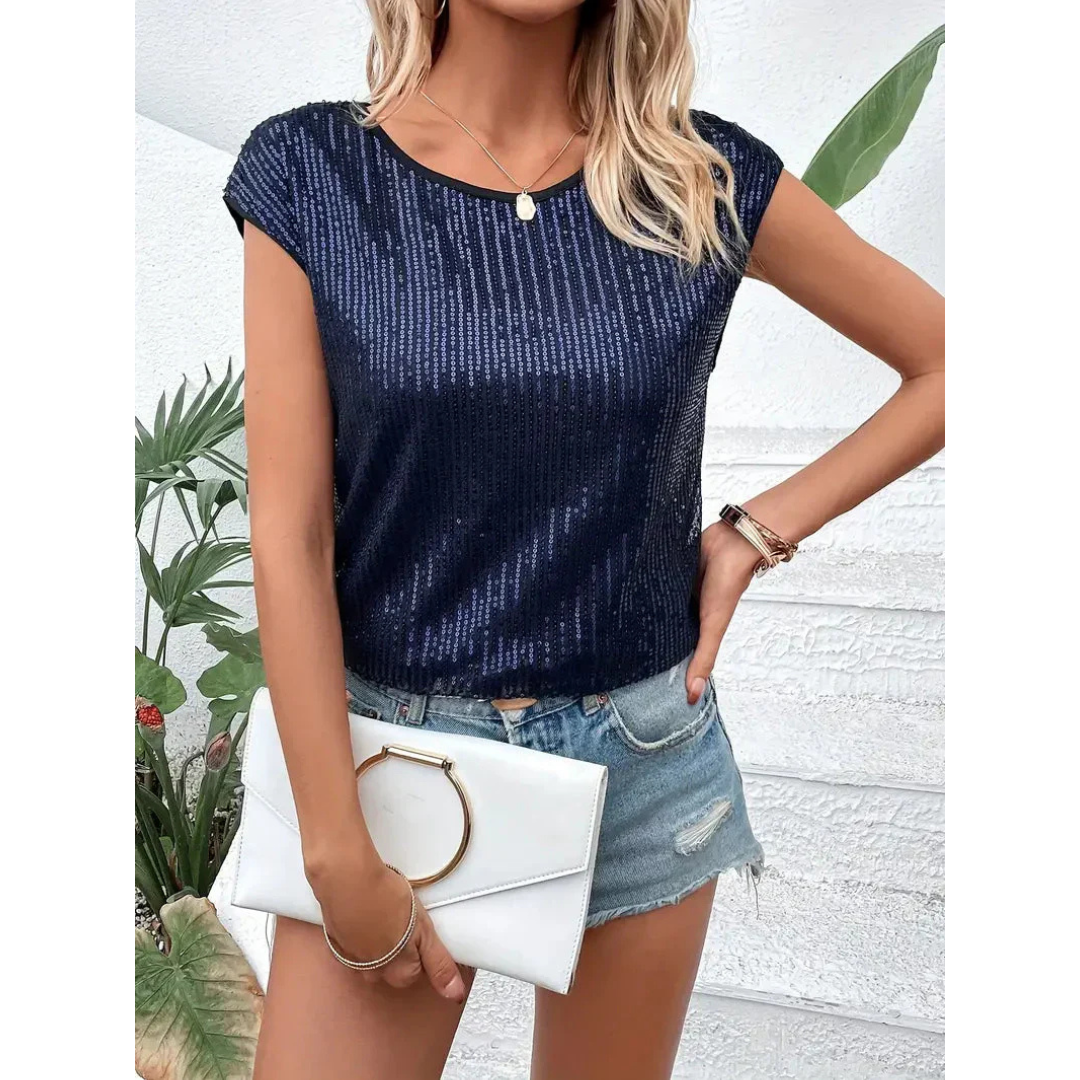 Damen Elegant Paljett Overdel | Stilig
