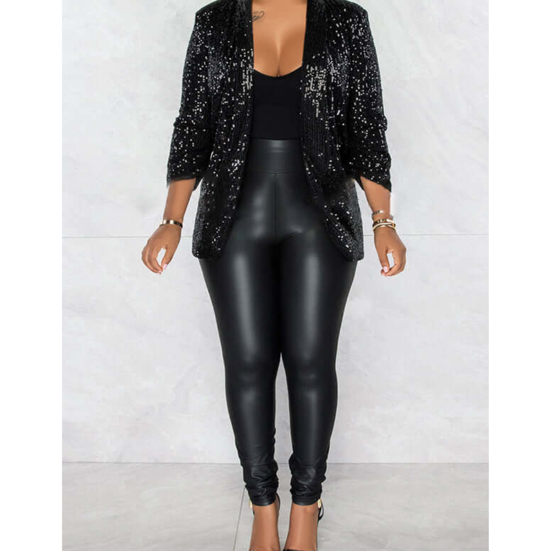 Dame Pailletten Blazer | Rynket