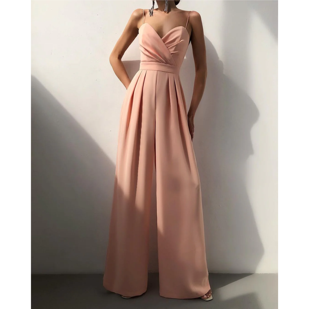 Dame Elegant Vid Beina Jumpsuit | Spaghettistropper