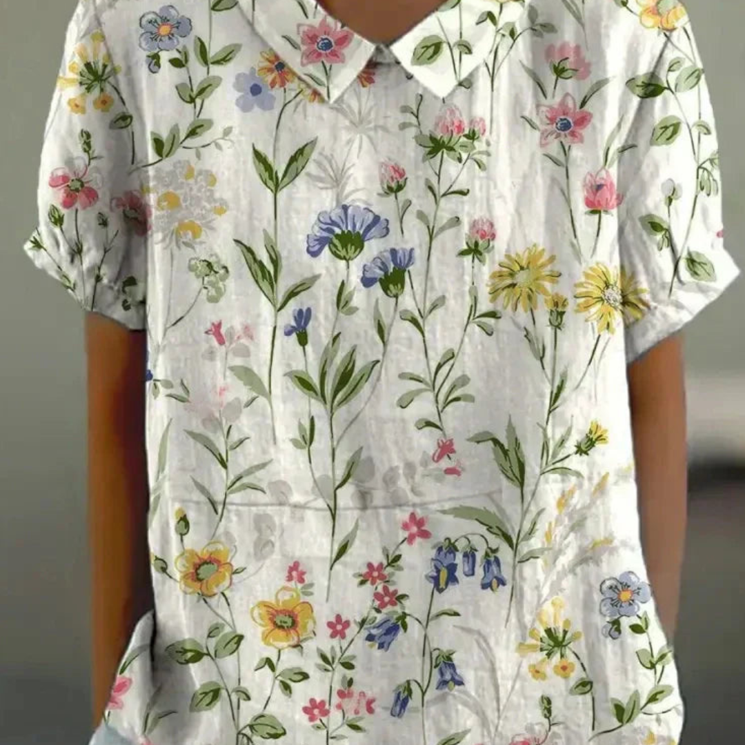 Damen Elegant Blomsterbluse | Sommer