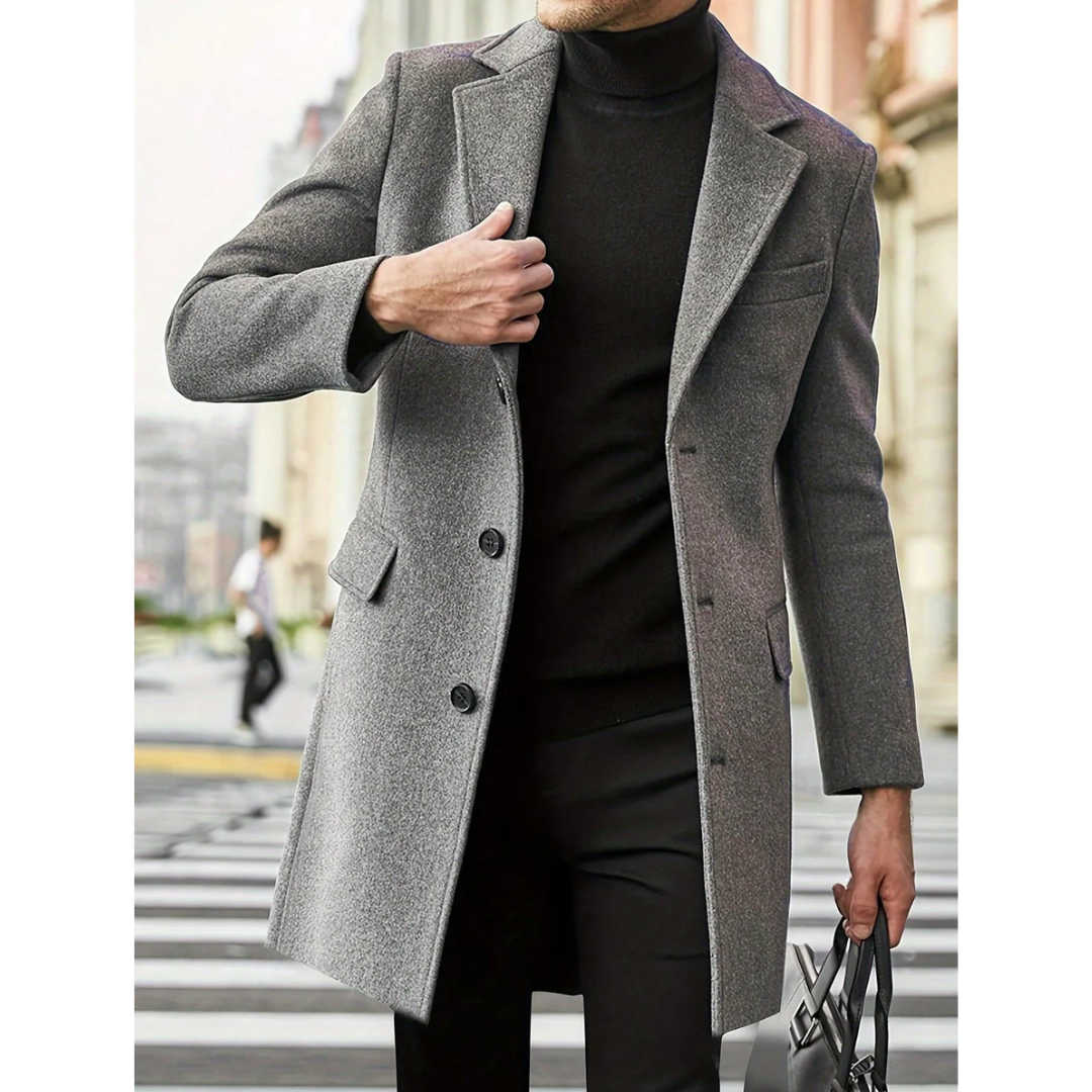 Jorikenit | Herre Vinter Trench Frakk | Lang