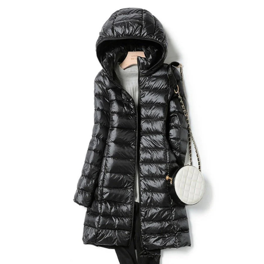 Dame Lang Vinter Puffer Jakke | Hette