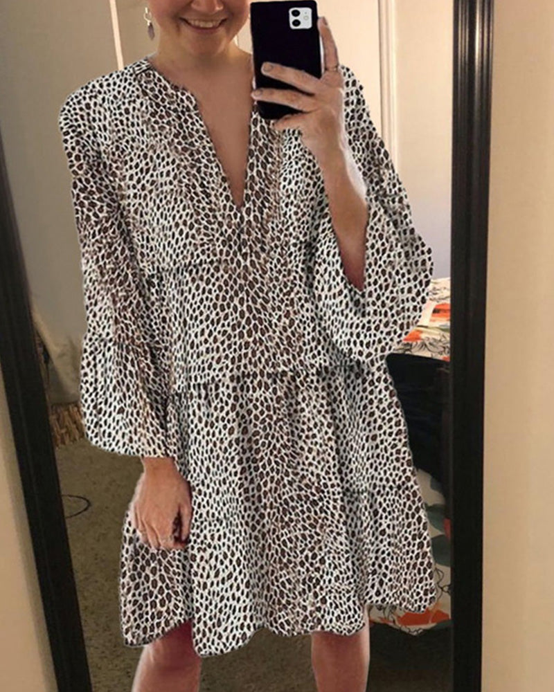 Ruby | Leopard knielang damekjole