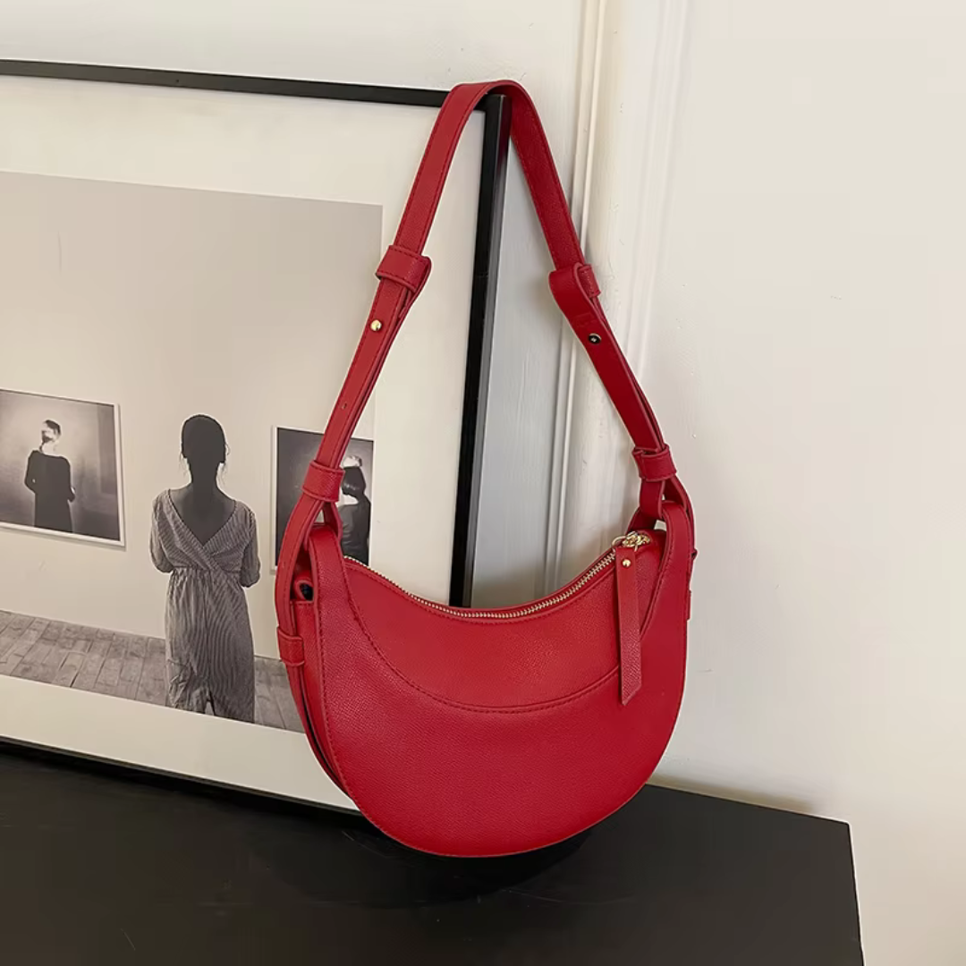 Halvmåneformet skulderveske for damer | Elegant