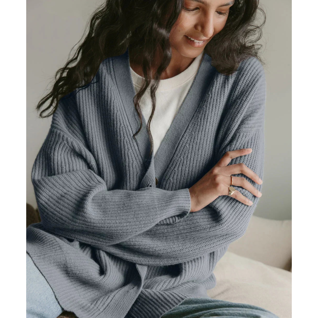 Araceli | Damelang Strikkjakke | Varm