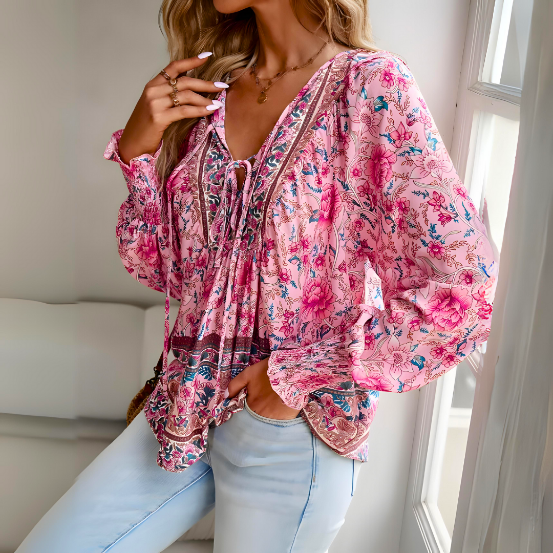 Calliopen | Dame Blomster Bluse | Elegant
