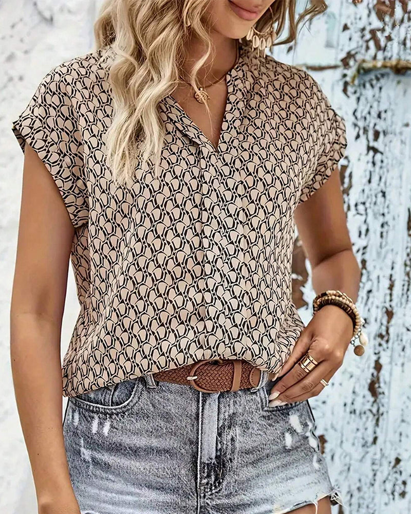 Callie | Løs bluse med V-hals
