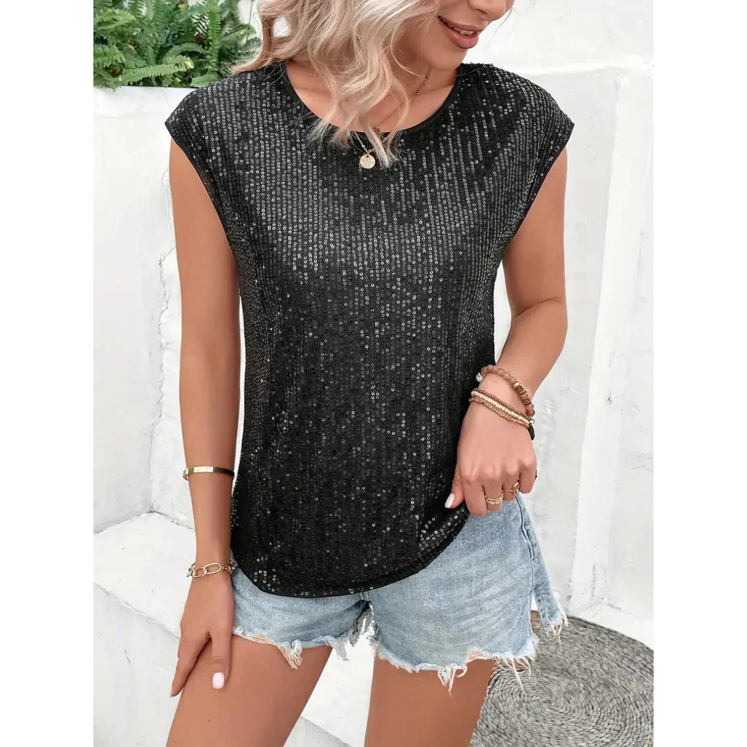 Damen Elegant Paljett Overdel | Stilig