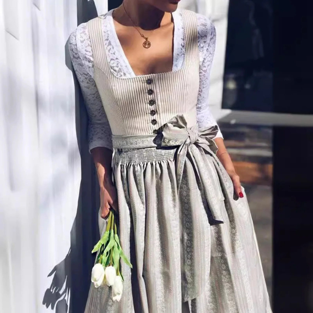 Laurene | Dame Kvadratisk Utringning Oktoberfest Dirndl Kjole | 2025