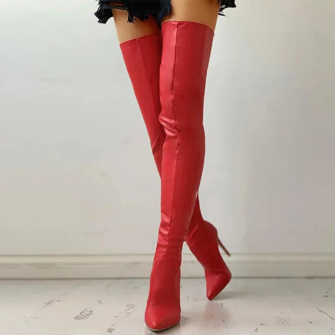 Dame Lårhøye Stiletto Støvler | Elegant