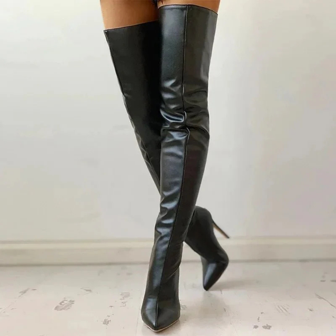 Dame Lårhøye Stiletto Støvler | Elegant