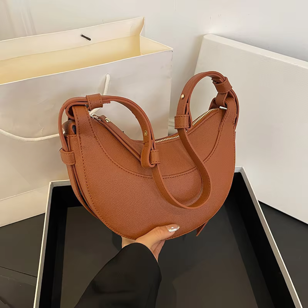 Halvmåneformet skulderveske for damer | Elegant
