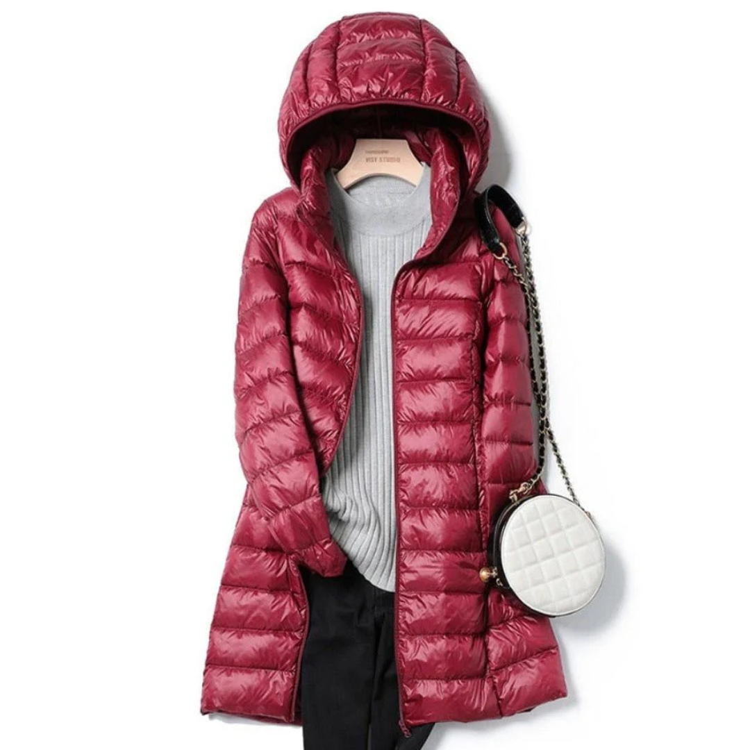 Dame Lang Vinter Puffer Jakke | Hette