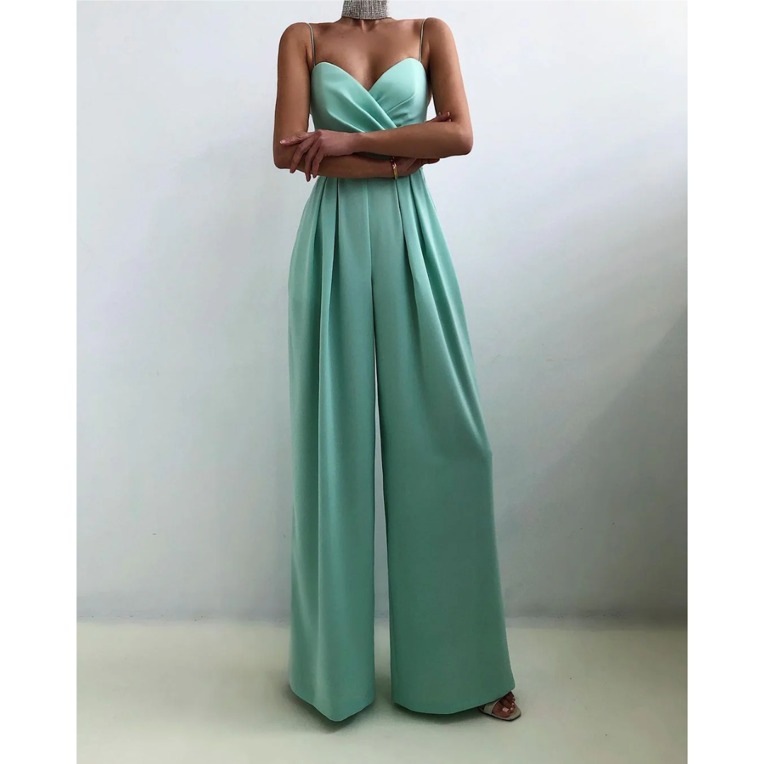Dame Elegant Vid Beina Jumpsuit | Spaghettistropper