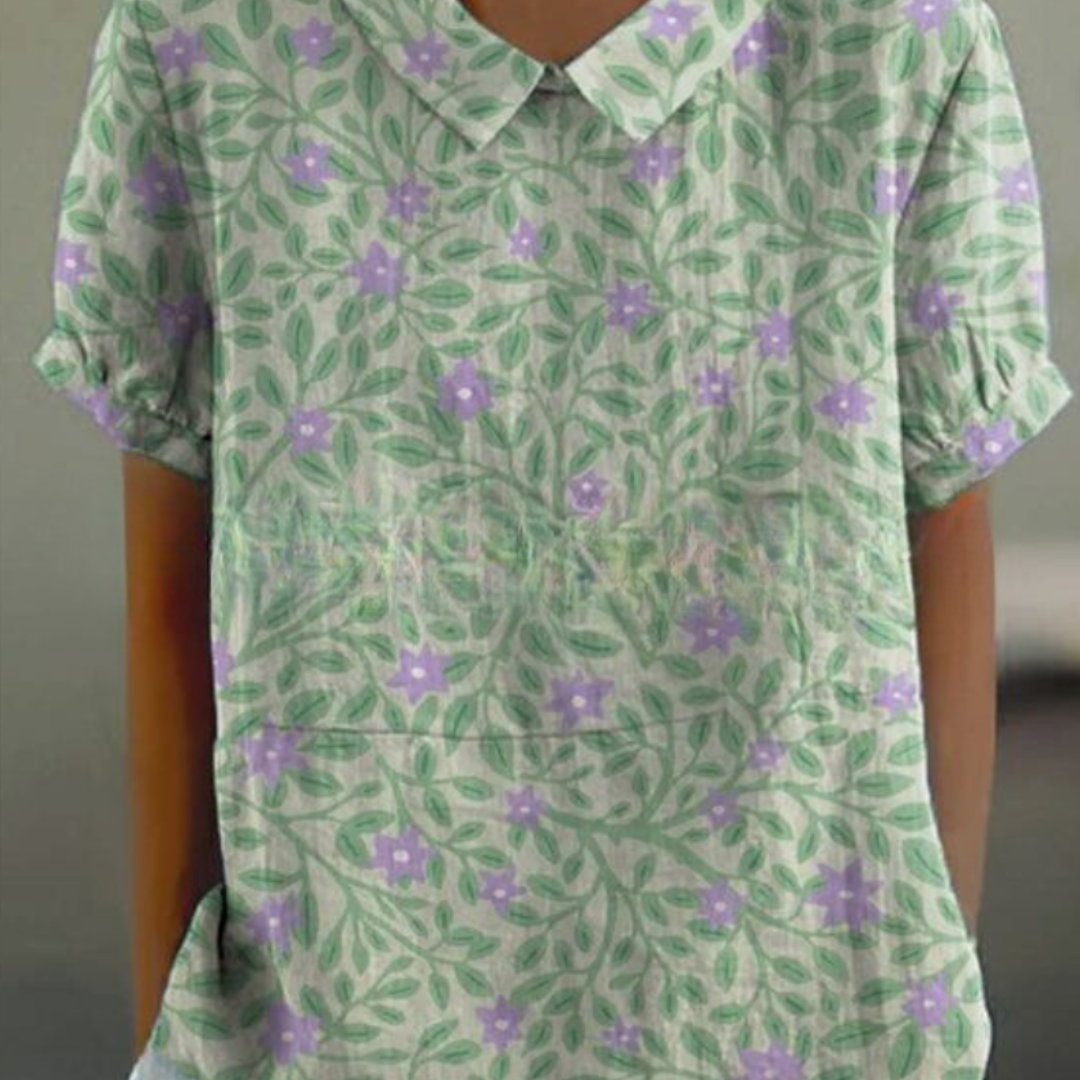 Damen Elegant Blomsterbluse | Sommer