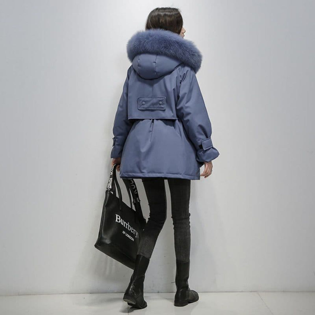 Damen Varm Vinter Parka Jakke | Kort