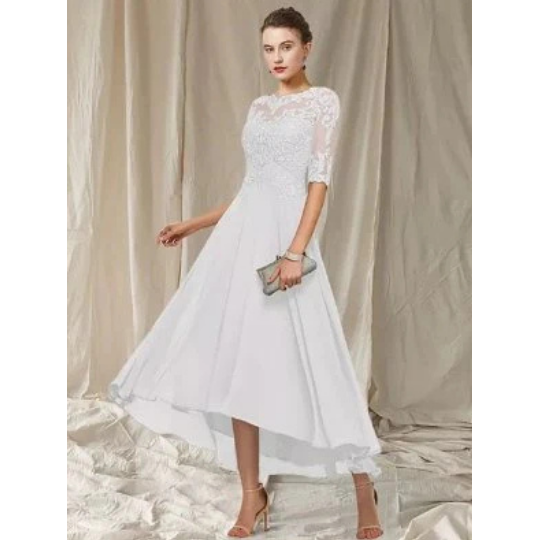 Dame Elegant A-Linje Kjole | Midi