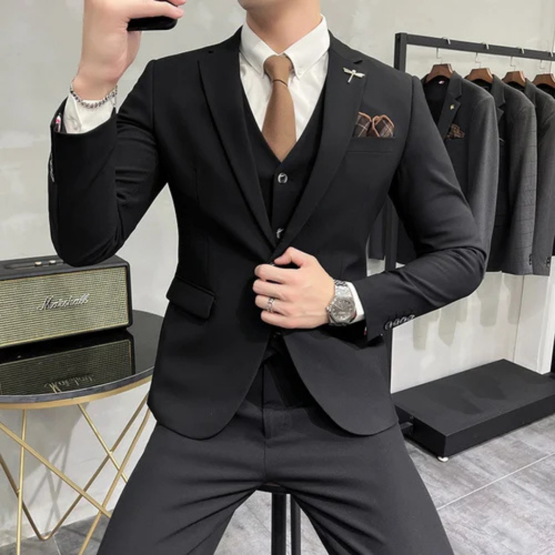Herre Slim Fit Tre-delt Sett | Formell