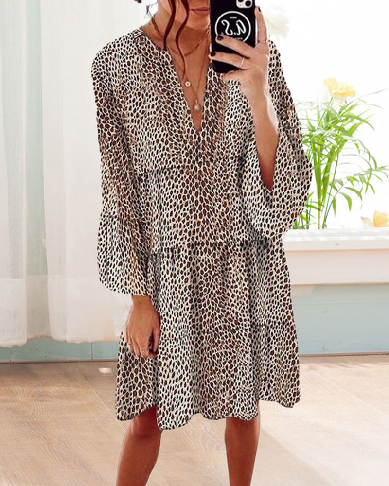 Ruby | Leopard knielang damekjole