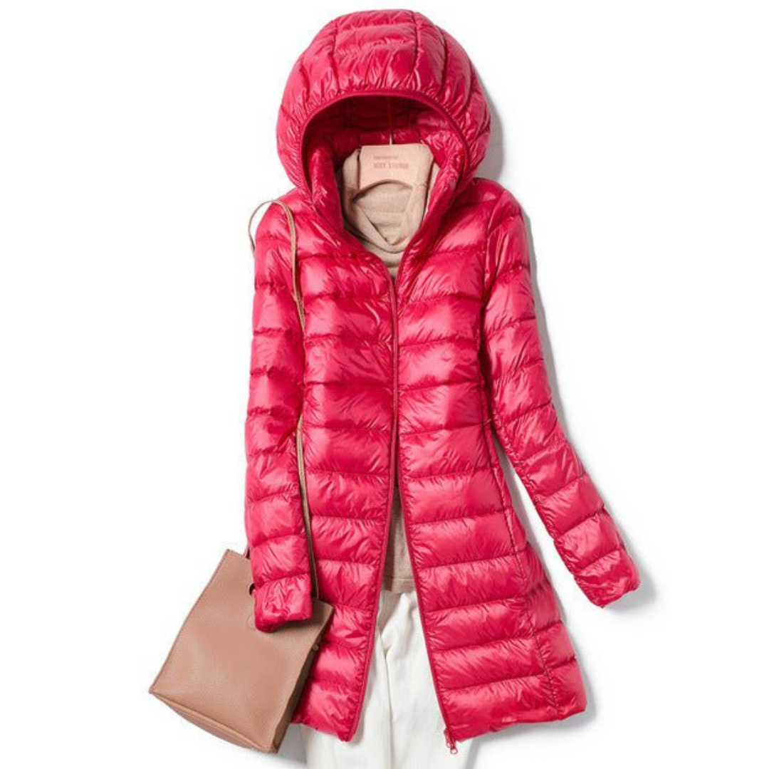 Dame Lang Vinter Puffer Jakke | Hette