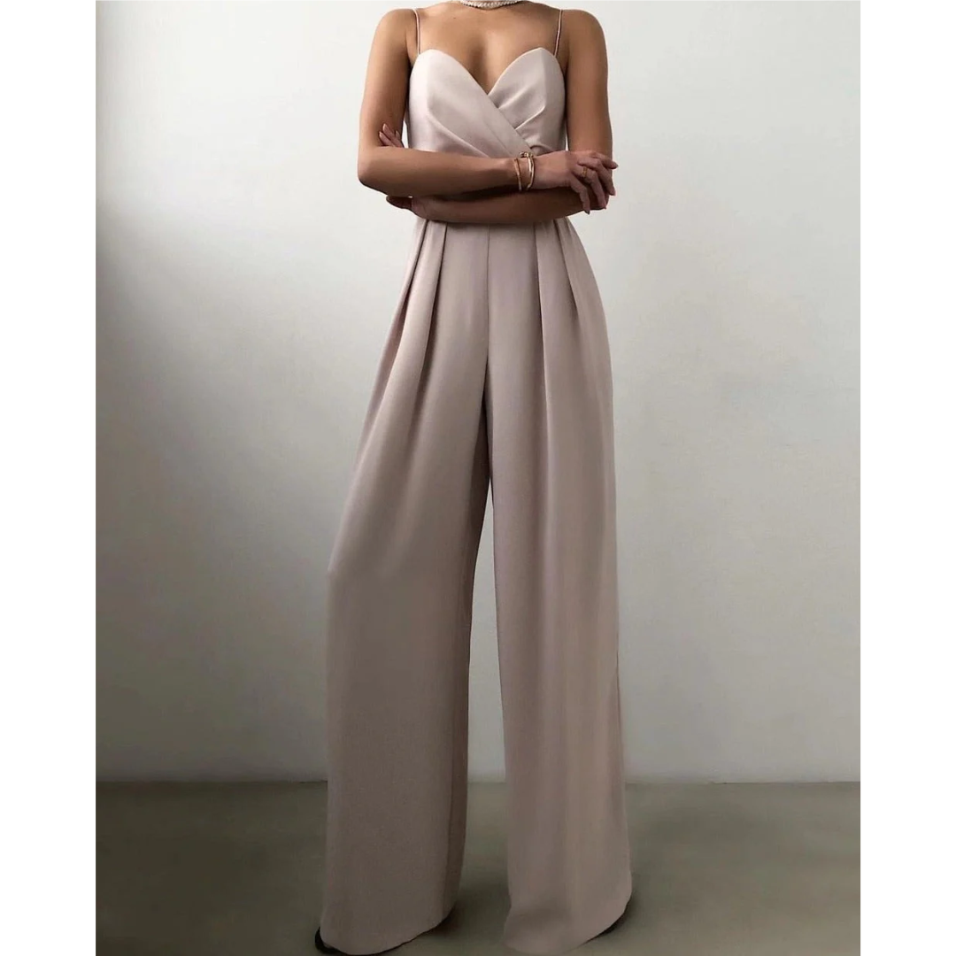 Dame Elegant Vid Beina Jumpsuit | Spaghettistropper
