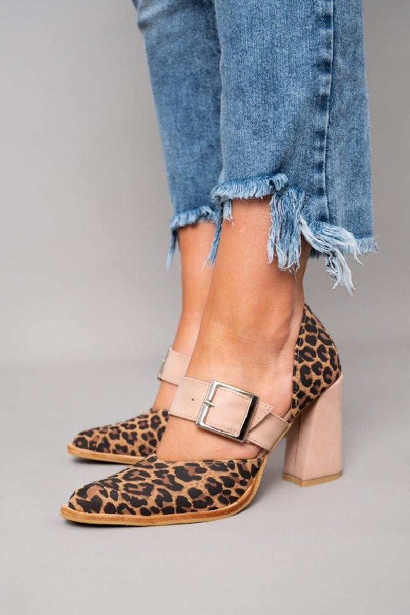Vittoria™ | Leopardmønstrede Sandaler i Syntetisk Suede
