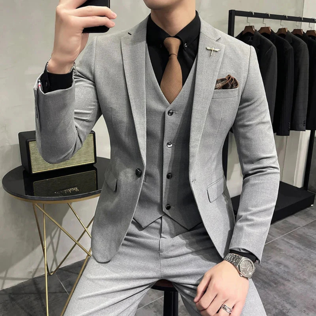 Herre Slim Fit Tre-delt Sett | Formell