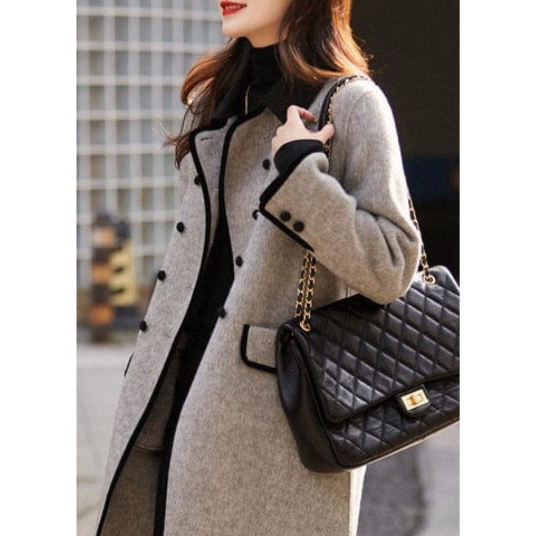 Damen Lange Vinter Trench Mantel | Langarm