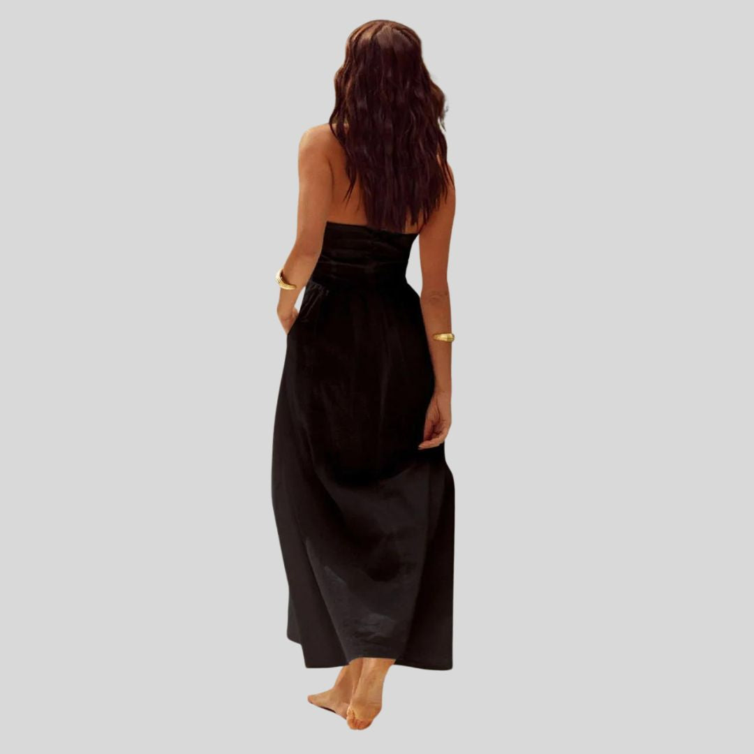 Pernilla | Elegant maxikjole med halterneck