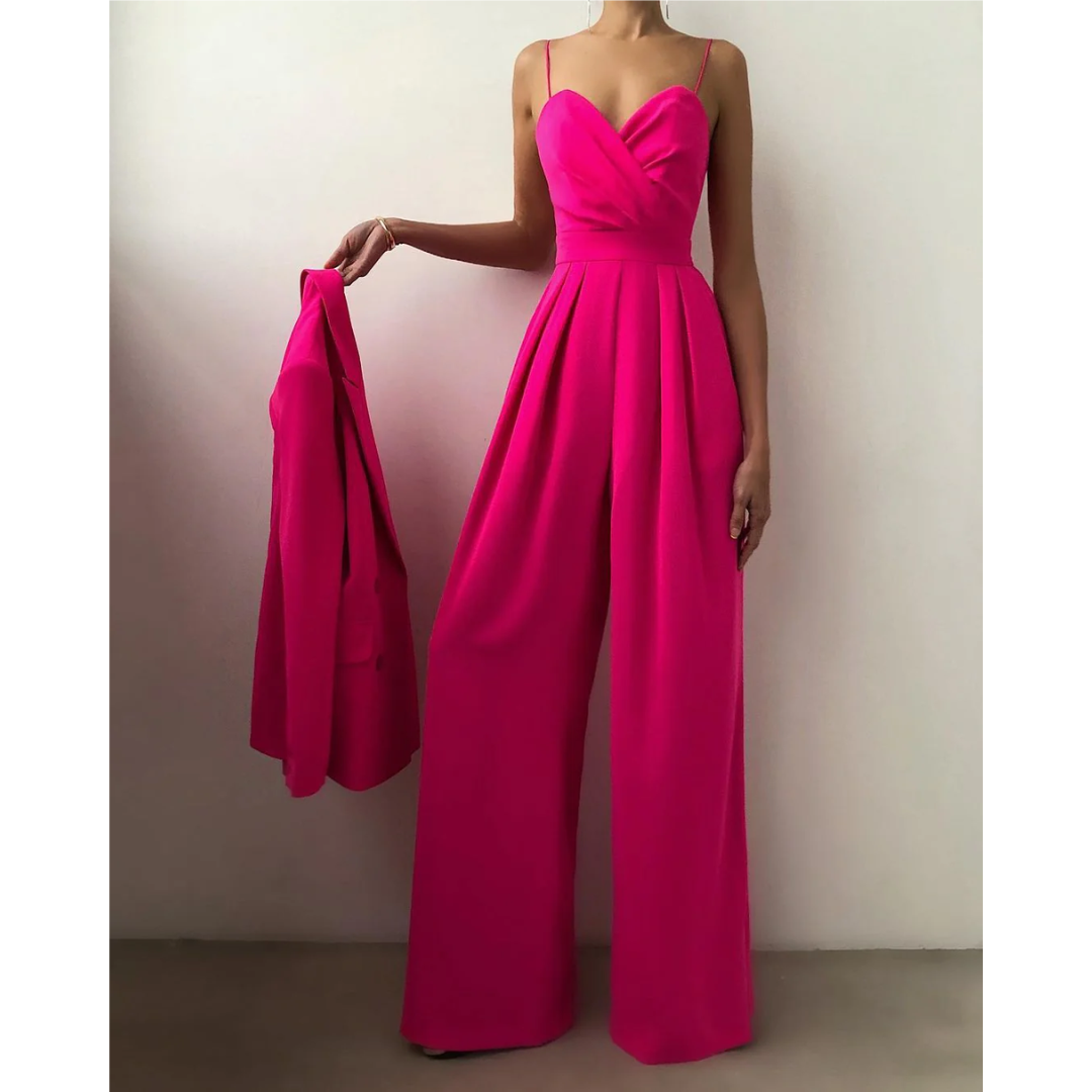 Dame Elegant Vid Beina Jumpsuit | Spaghettistropper