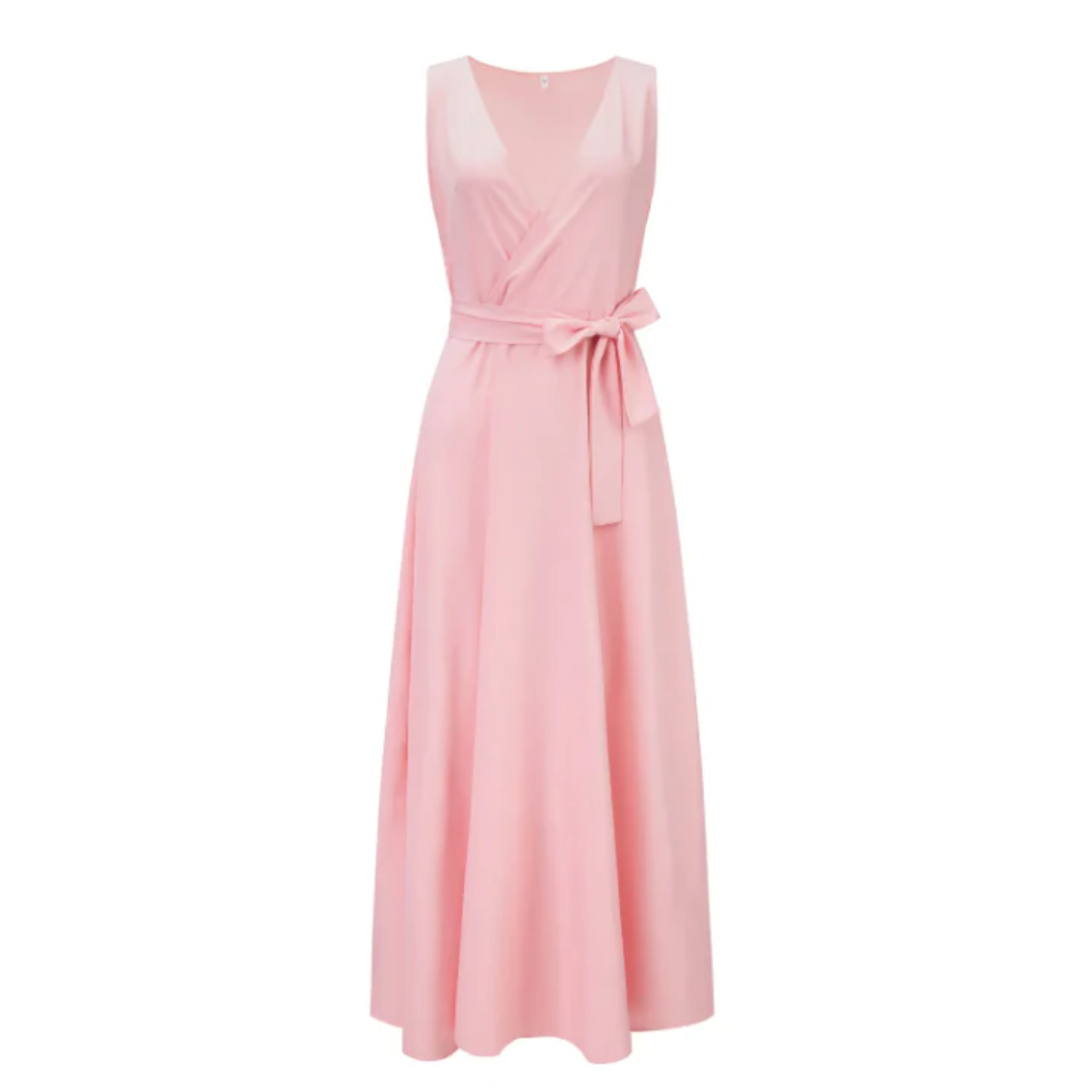 Damen V-Hals Uten Ermer Kjole | Maxi