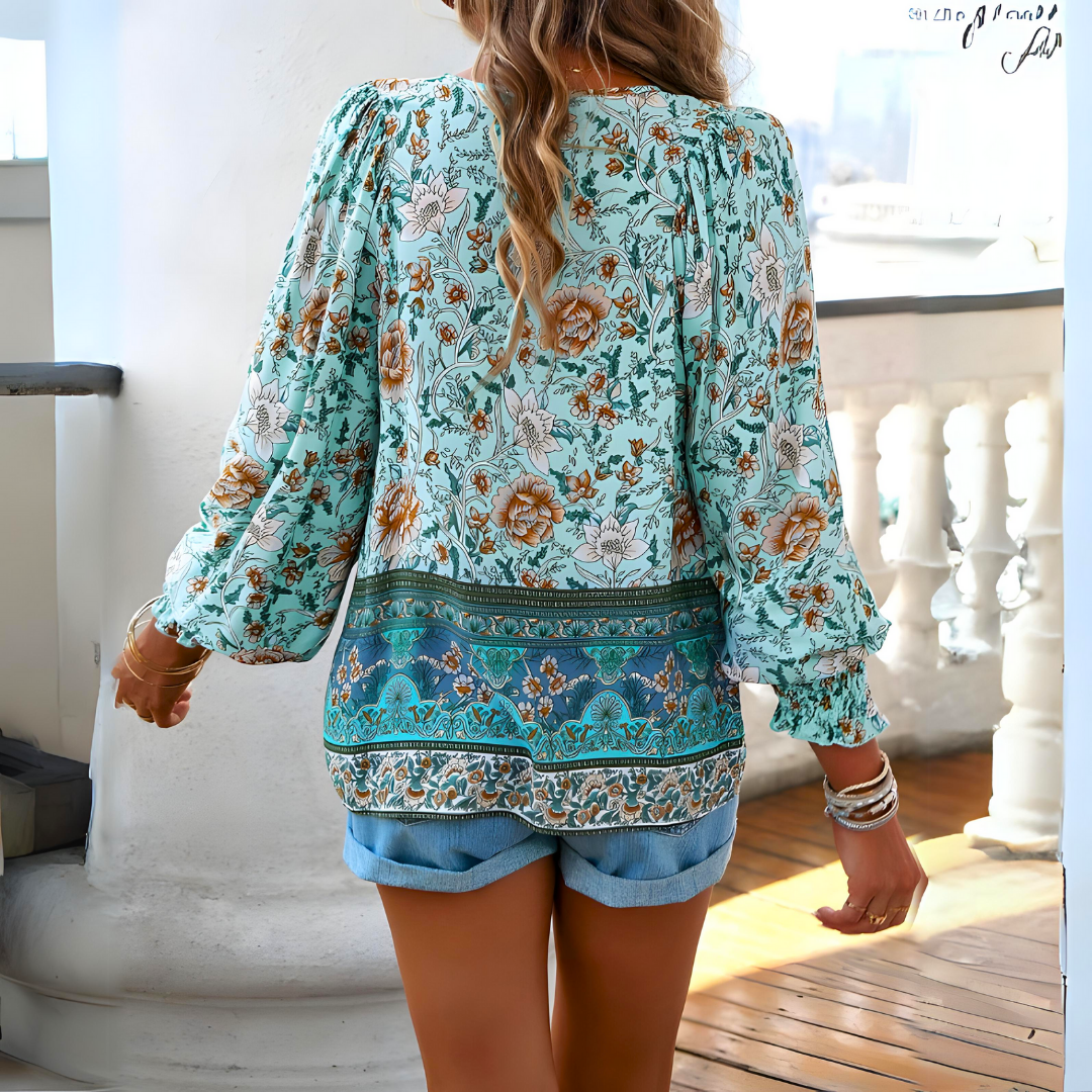 Calliopen | Dame Blomster Bluse | Elegant