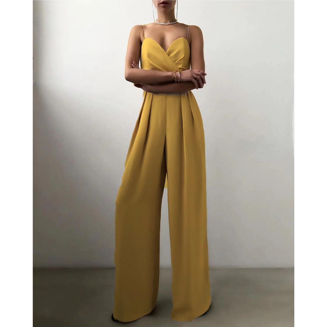 Dame Elegant Vid Beina Jumpsuit | Spaghettistropper