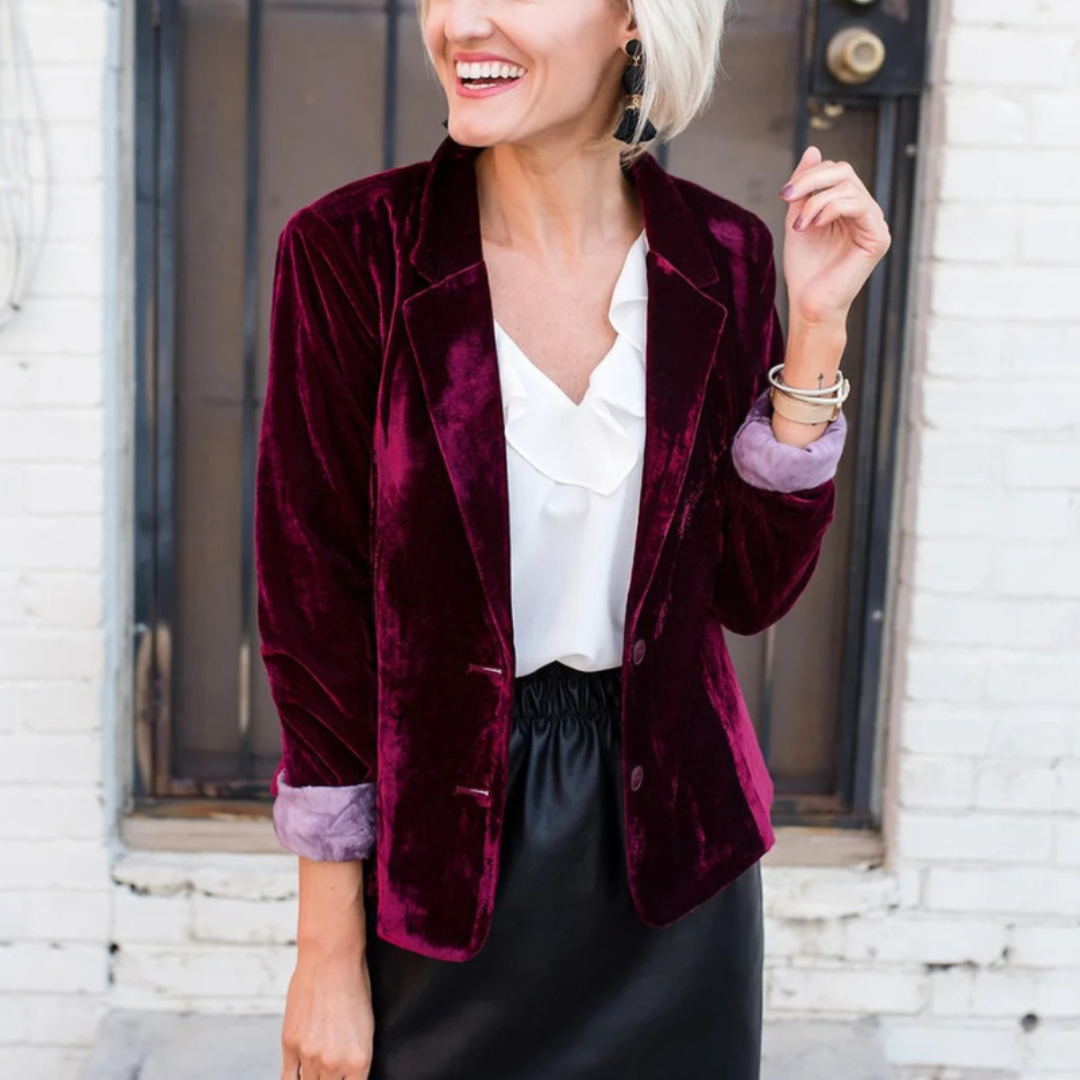 Damen Elegant Varm Blazer | Vinter