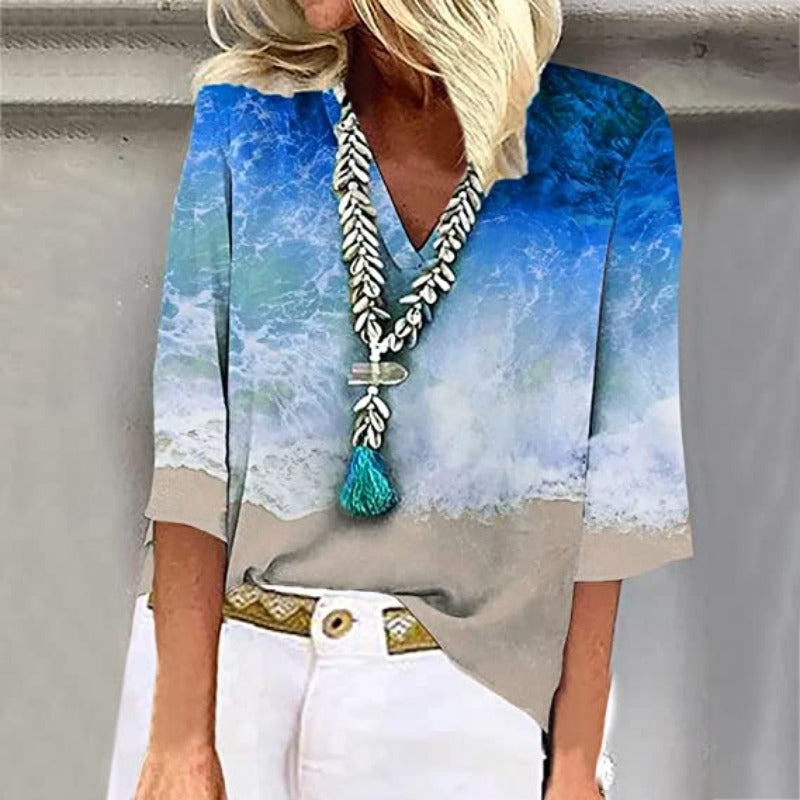 Brittley | Elegant Flerfarget Bluse for Damer