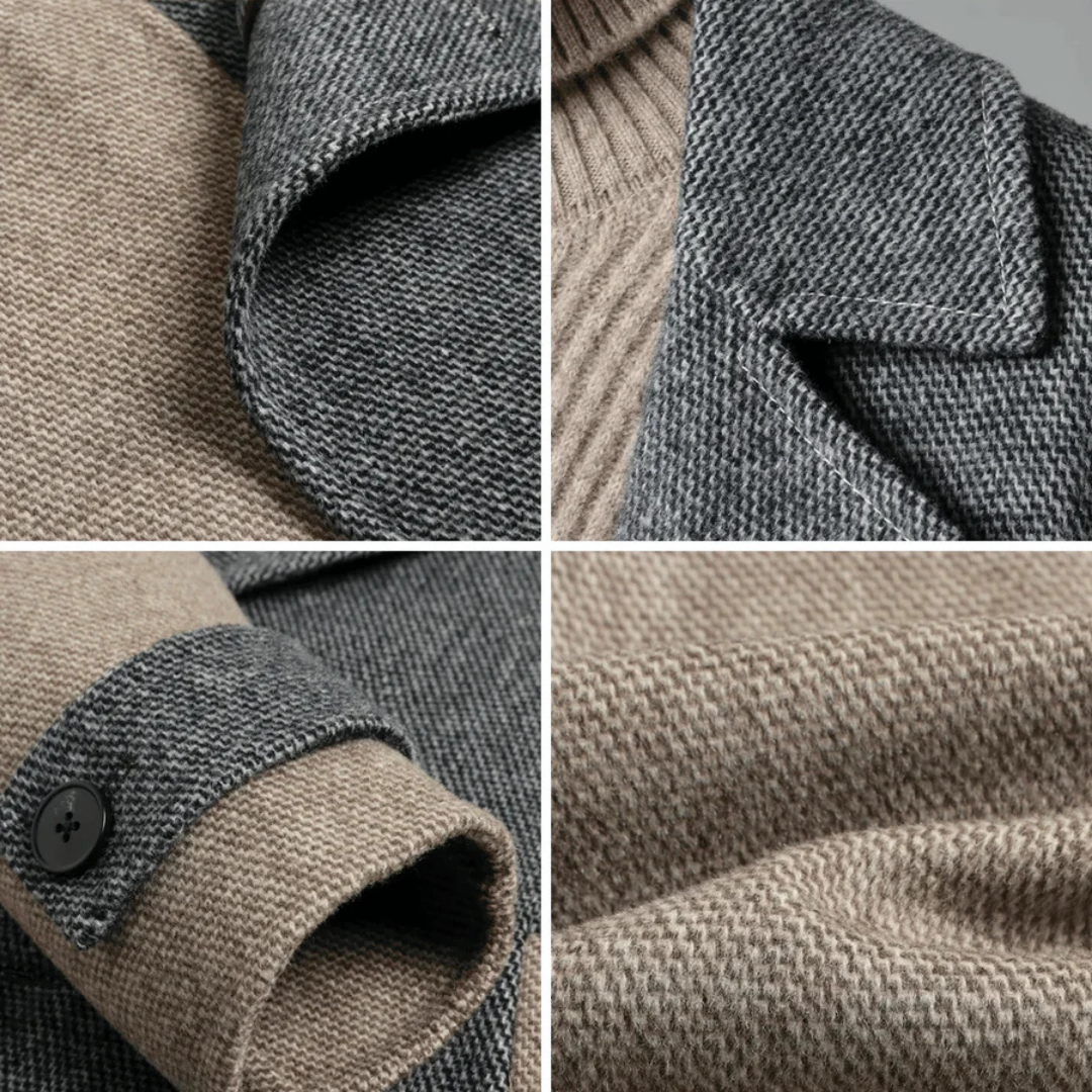 Damen Lange Strikk Trench Mantel | Vinter