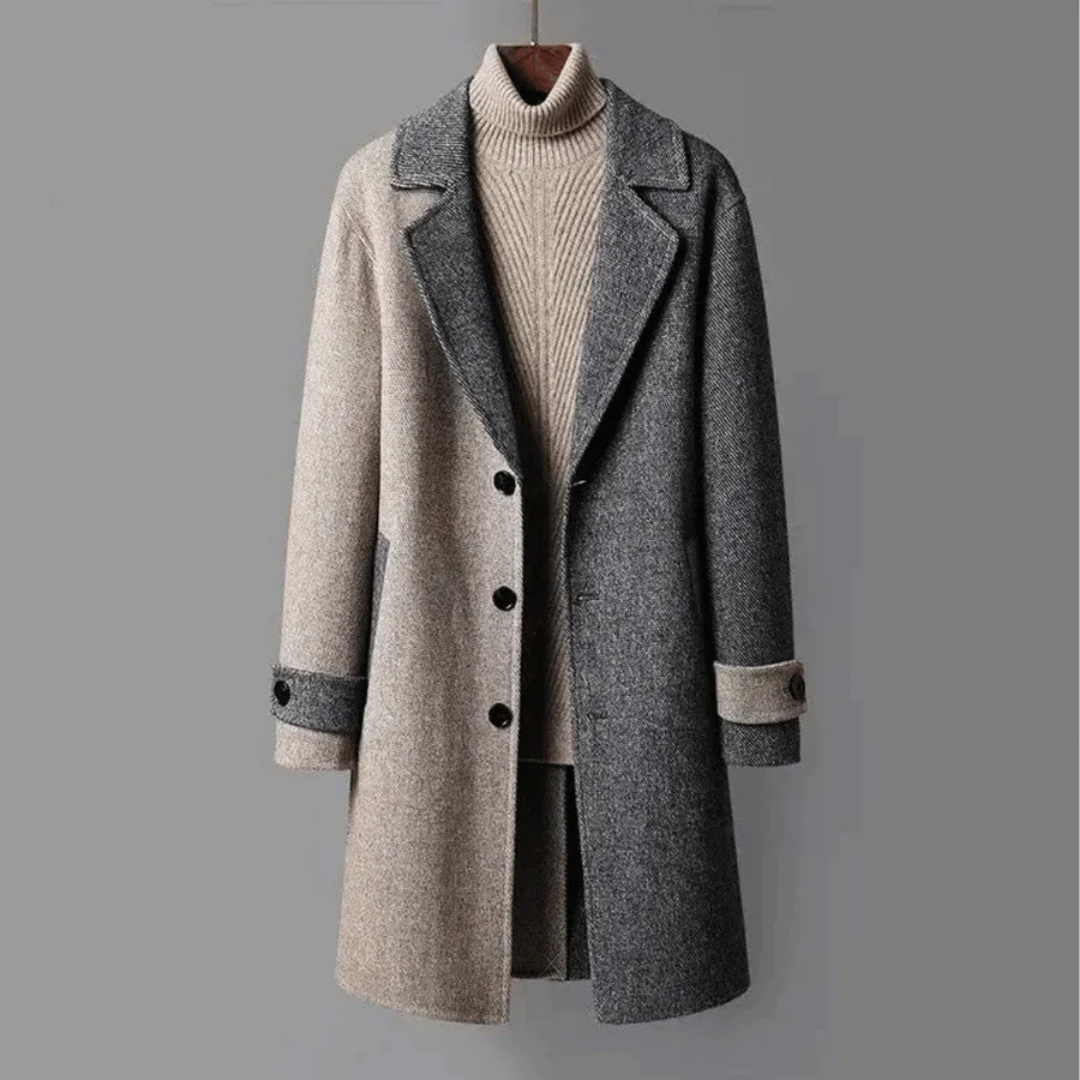 Damen Lange Strikk Trench Mantel | Vinter